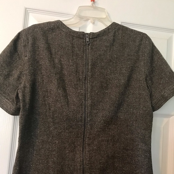 Burberry Brit Linen Wool Brown Blend Short Sleeve Sheath Dress 10 - Picture 11 of 14